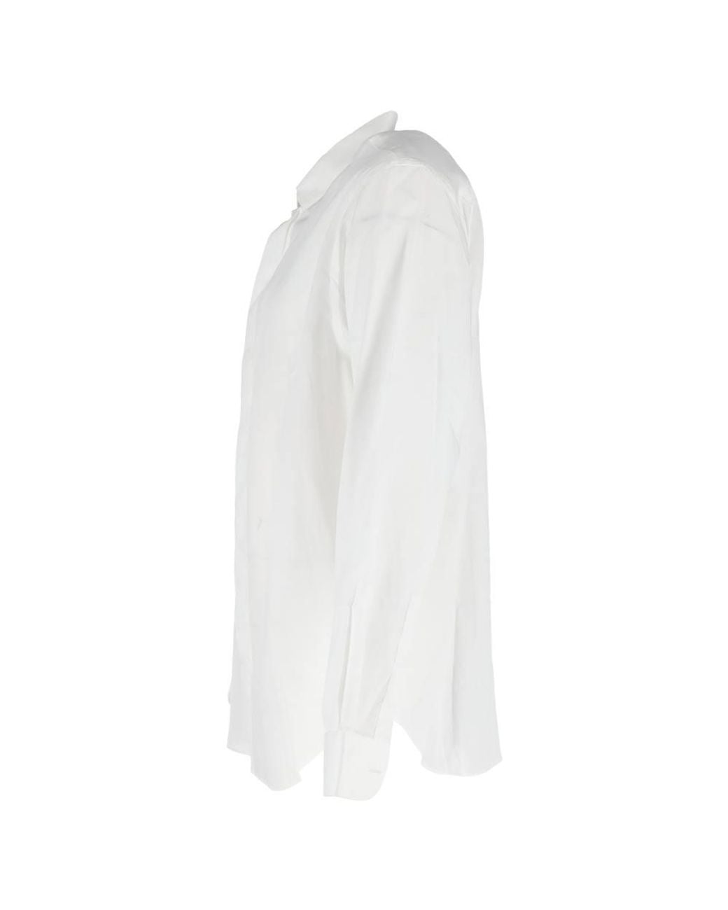 Giorgio Armani White Preloved Hidden Button Long Sleeve Shirt for men
