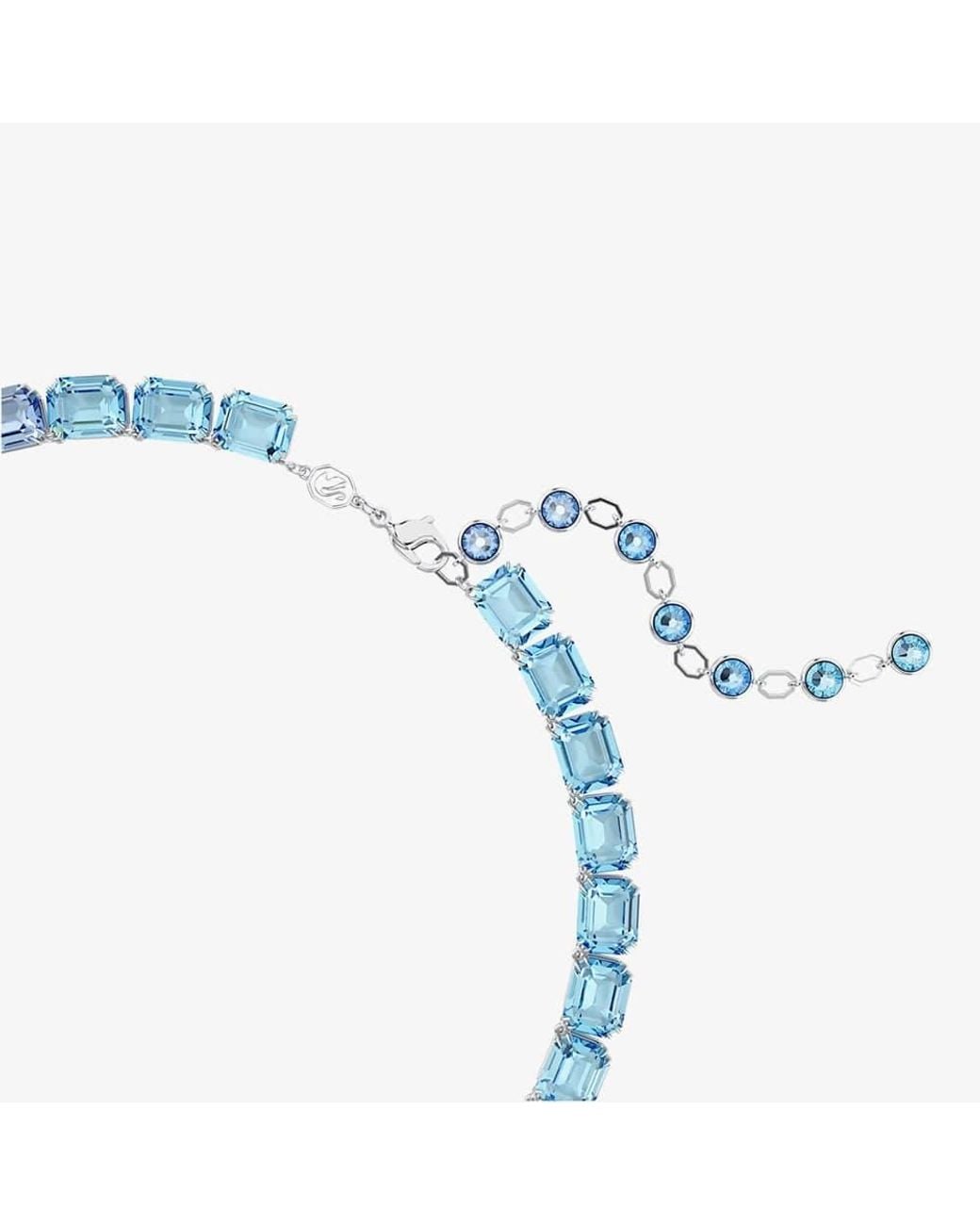 Swarovski Blue Millenia Rhodium Plated Gradient Necklace 5694136