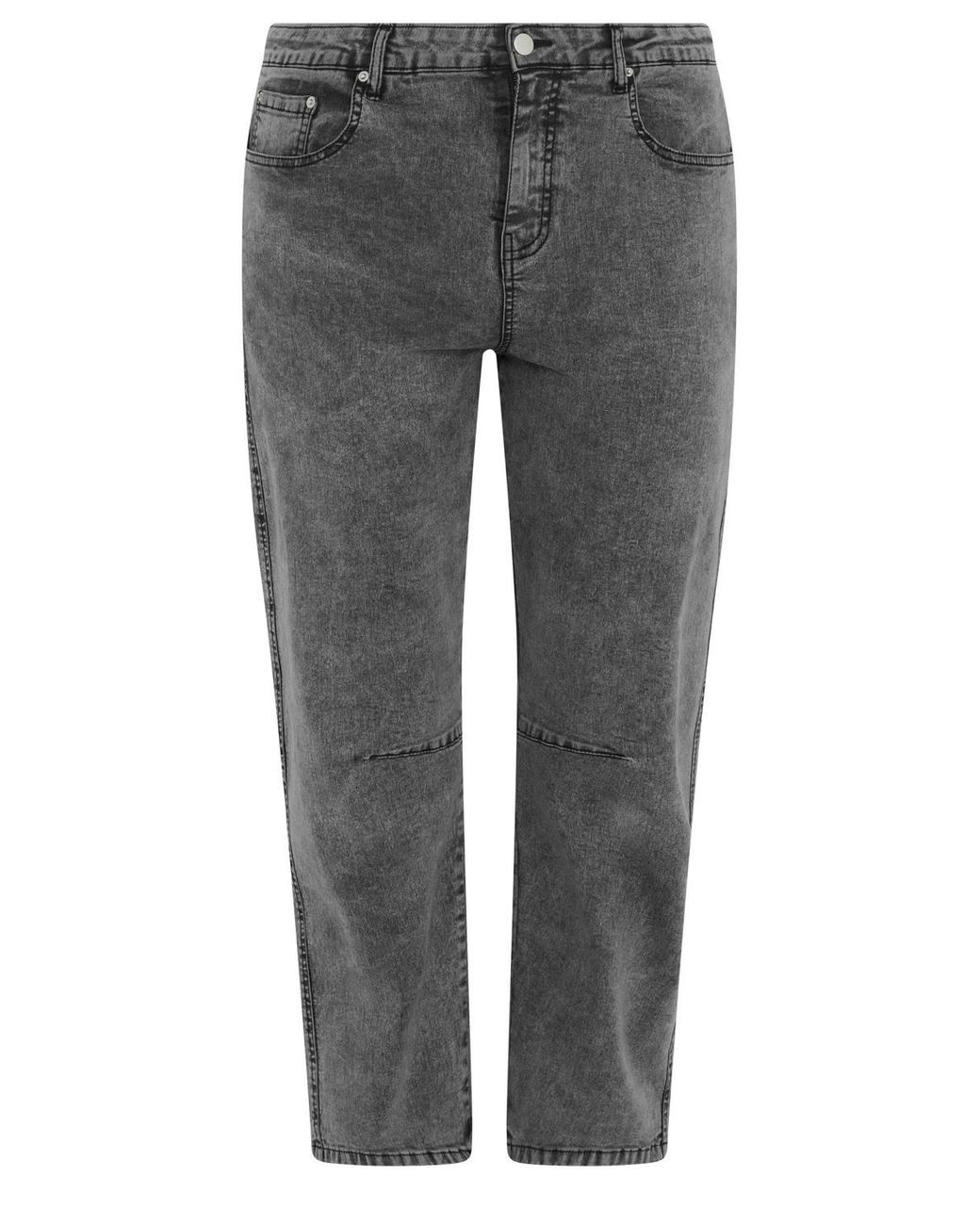 Yours Gray Barrel Leg Jeans