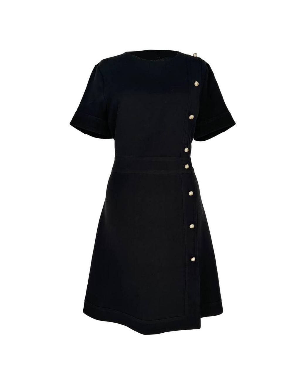 Gucci Black Preloved Faux Pearl Embellished Mini Dress