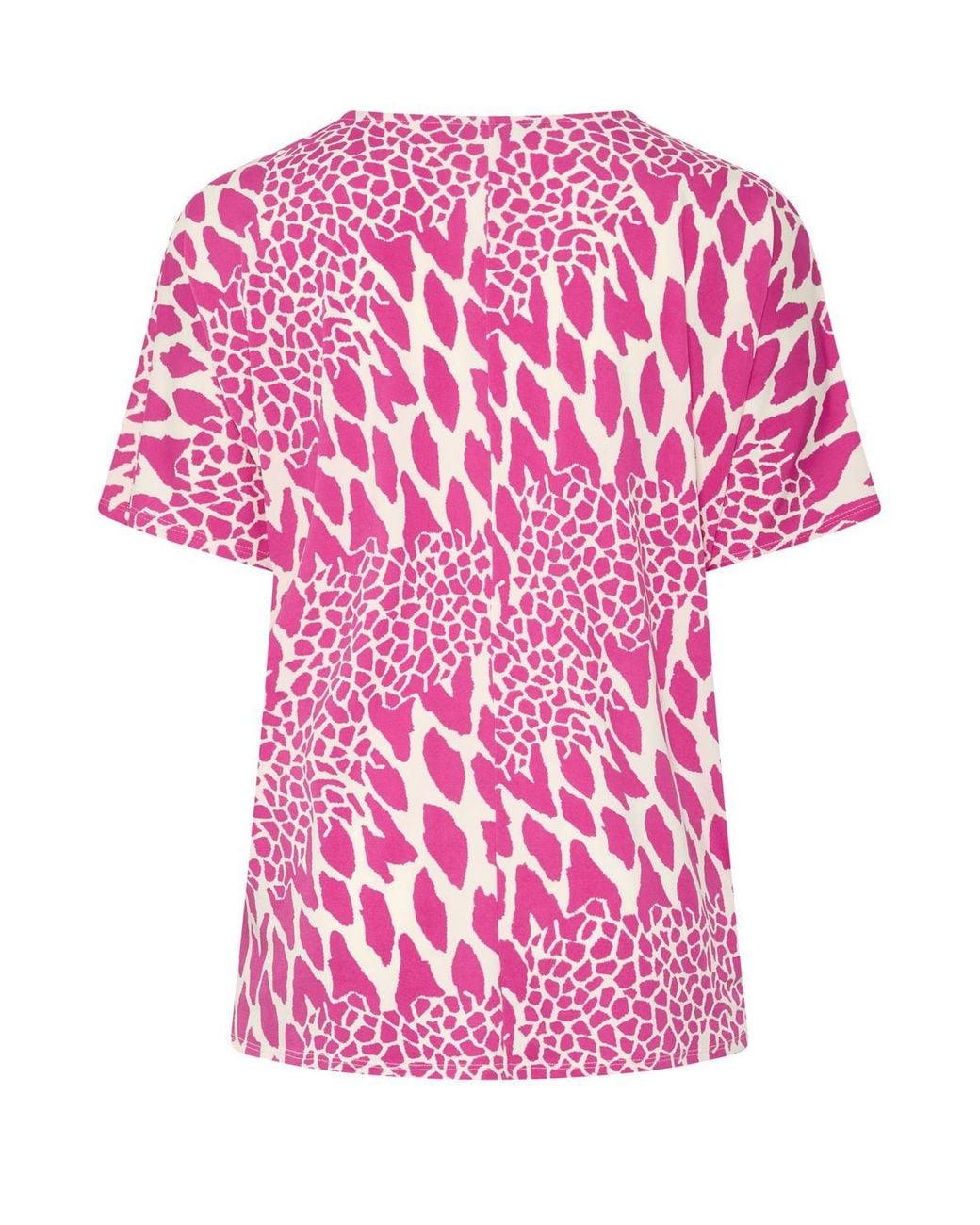 Yours Pink Abstract Pleat Front Top