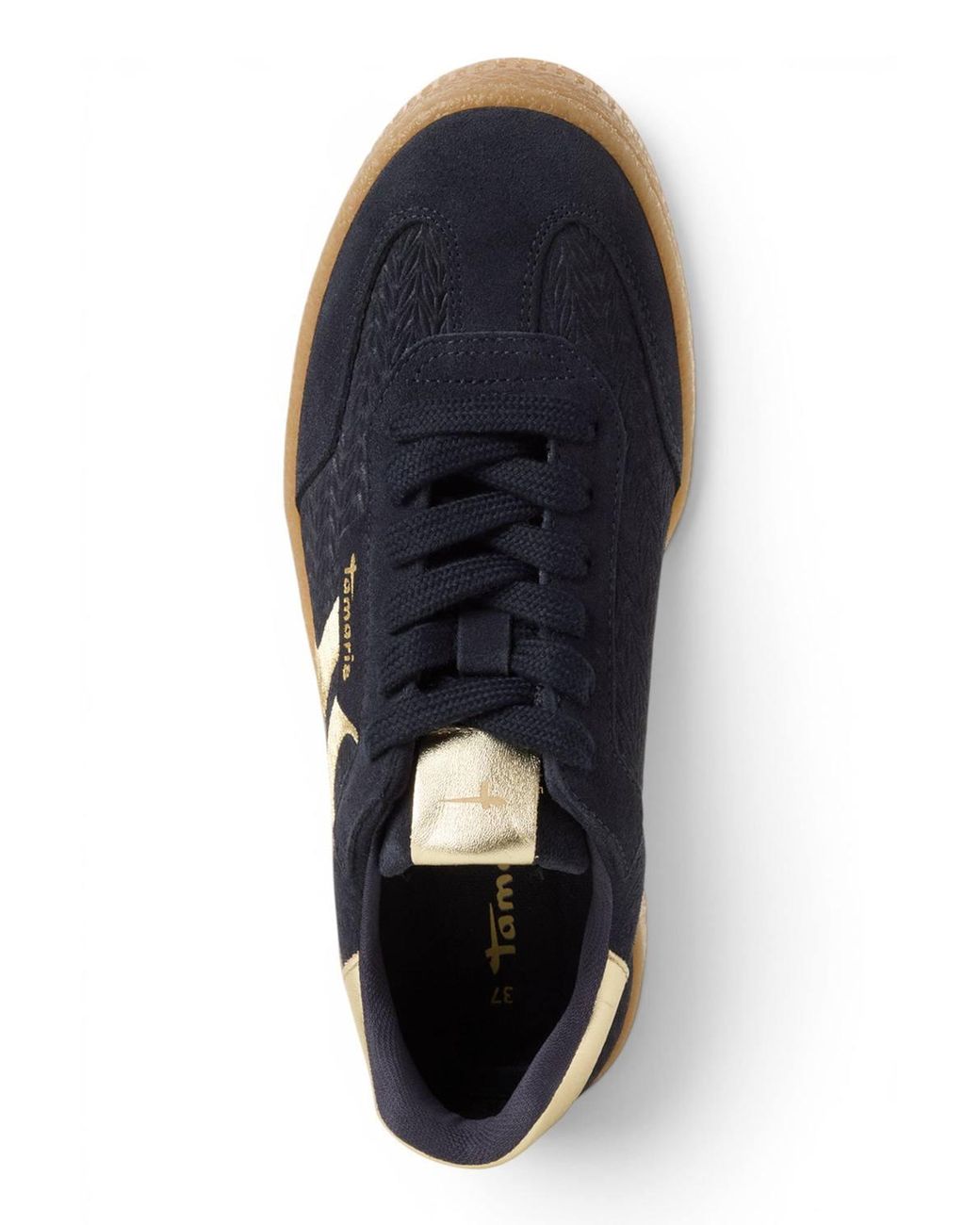 Infinity Leather Black Tamaris Leather Trainers Sneaker Shoes