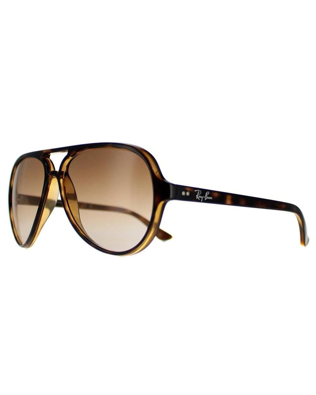 Ray-Ban Brown Aviator Light Havana Gradient Cats 5000 4125 Sunglasses