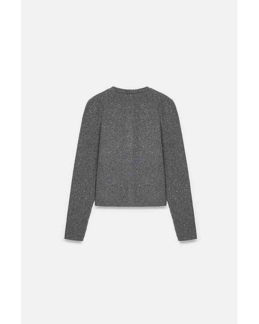 Dilvin Gray Knit Cardigan