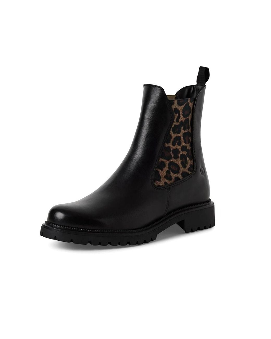 Infinity Leather Black Tamaris Leather Classic High Chelsea Ankle Boots