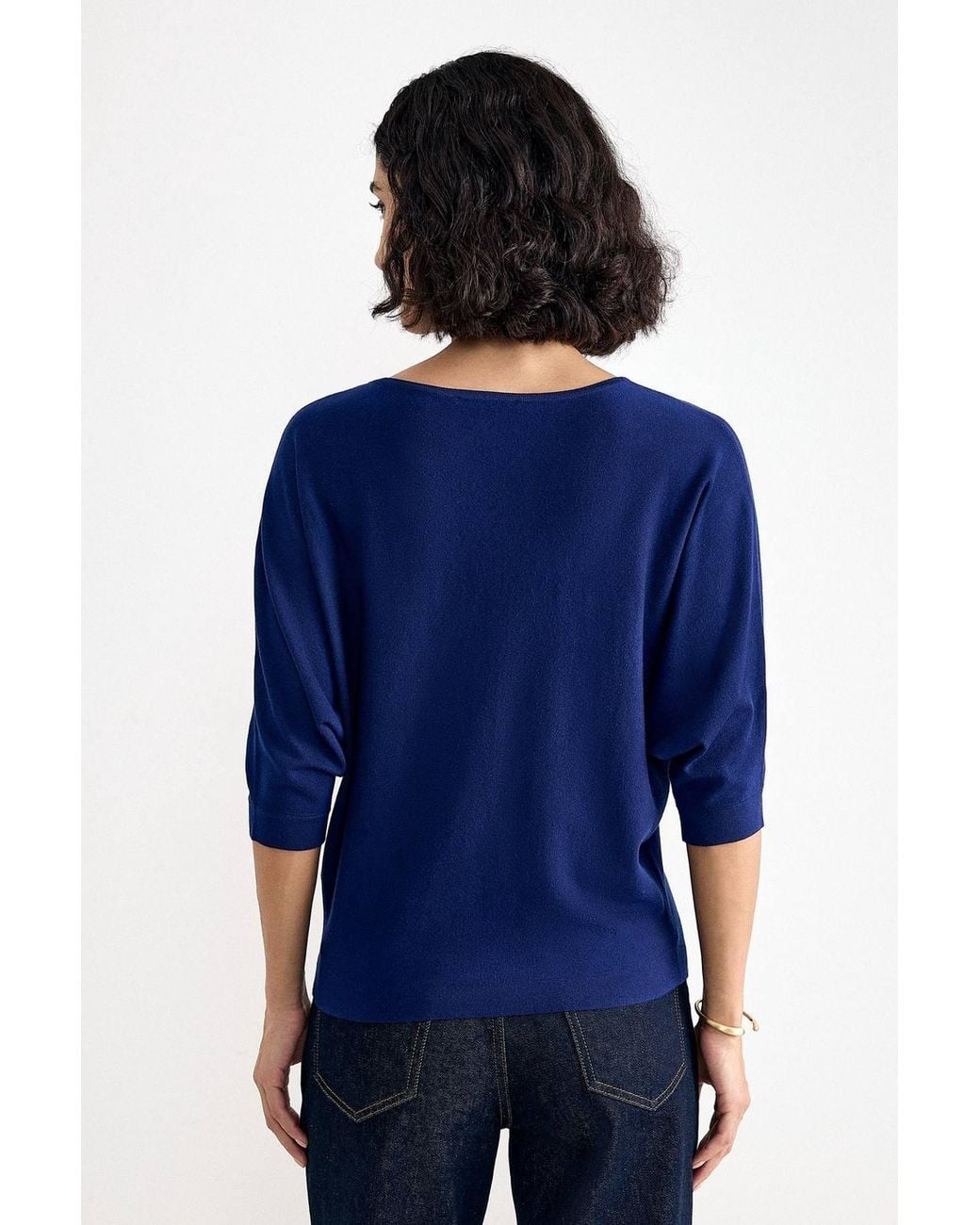 Phase Eight Blue Cristine Chic Batwing Sleeves Jumper