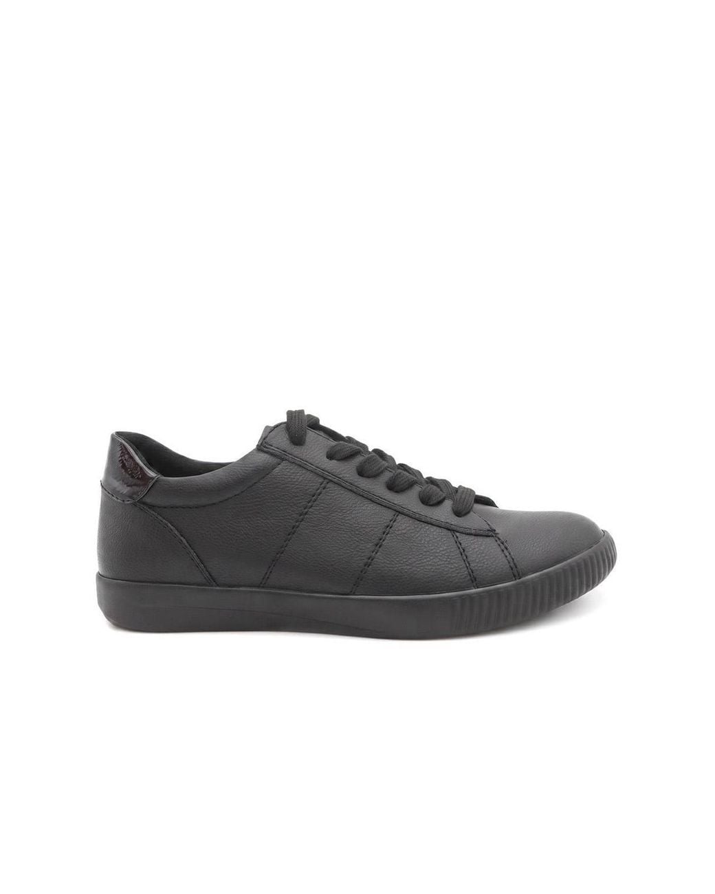 Pavers Black Casual Lace Up Platform Trainers