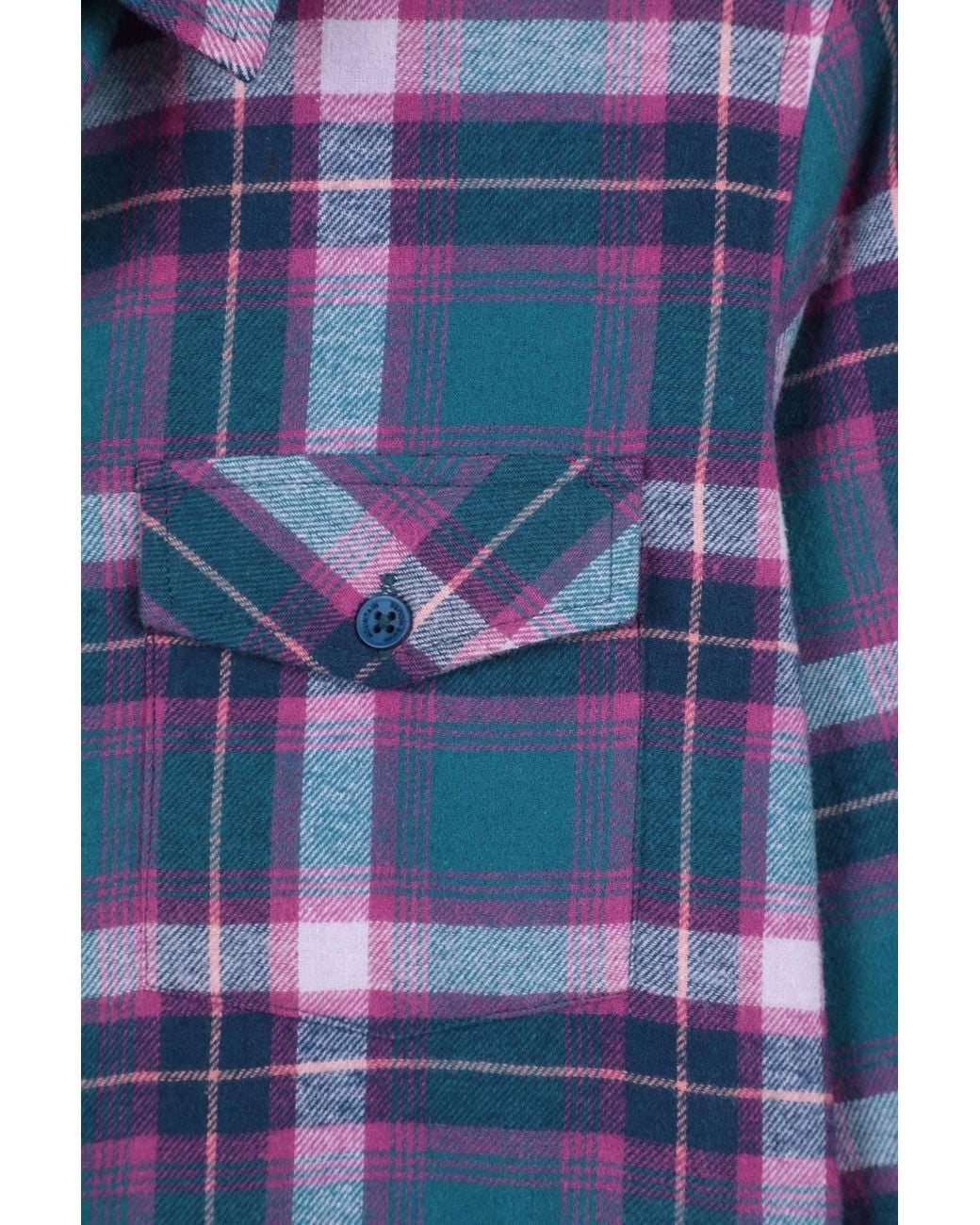 Mountain Warehouse Blue 'Willow' Brushed Long Sleeved Autumn Cotton Flannel Shirt