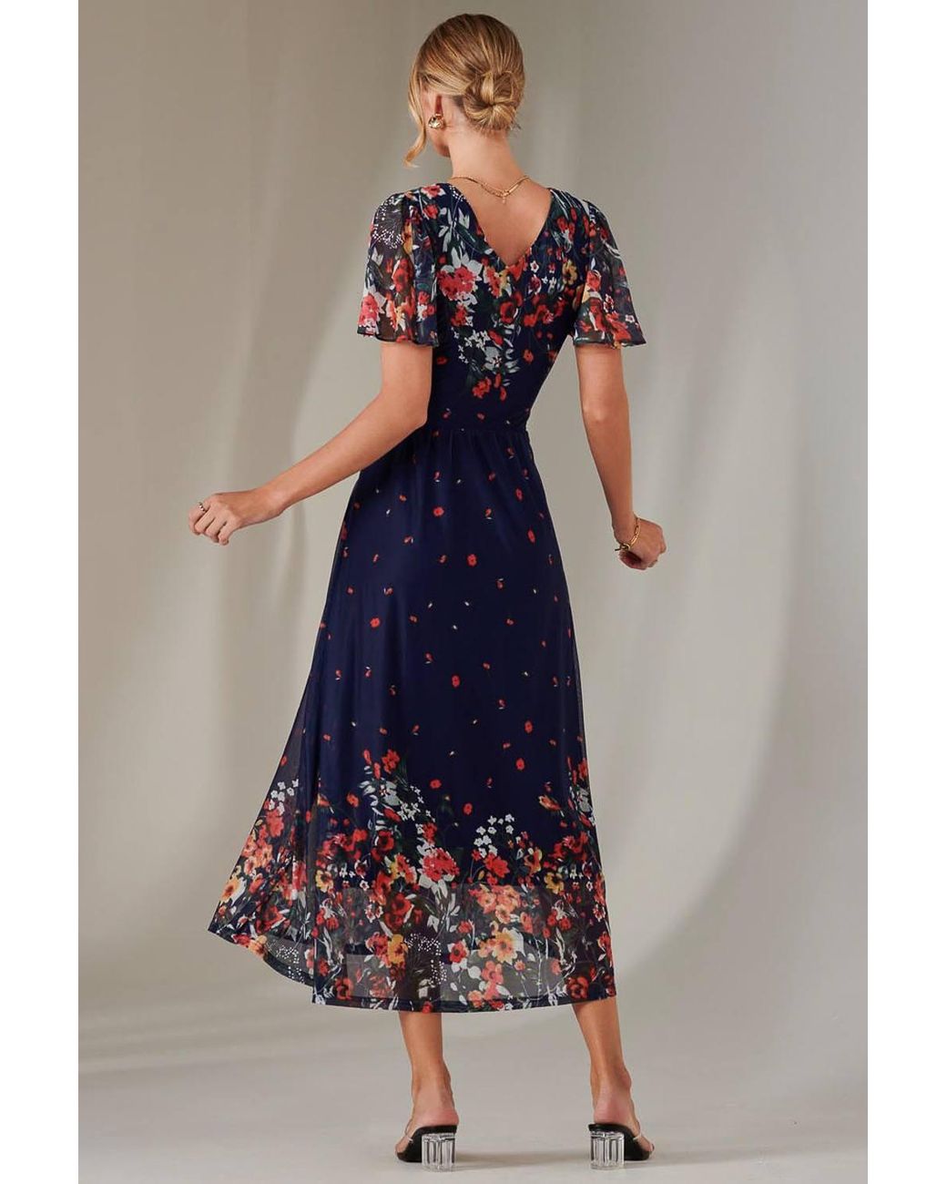 Jolie Moi Blue Wrap Maxi Dress