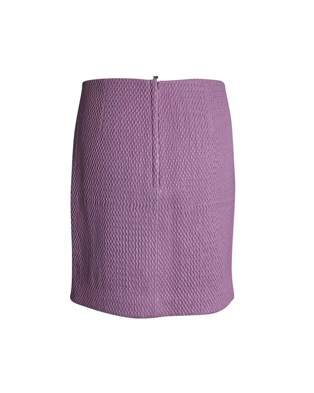 Bottega Veneta Purple Preloved Quilted Skirt