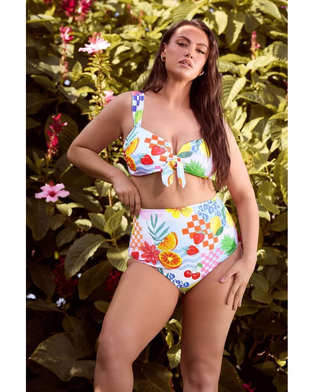 Yours Multicolor Tropical Super High Waisted Bikini Briefs