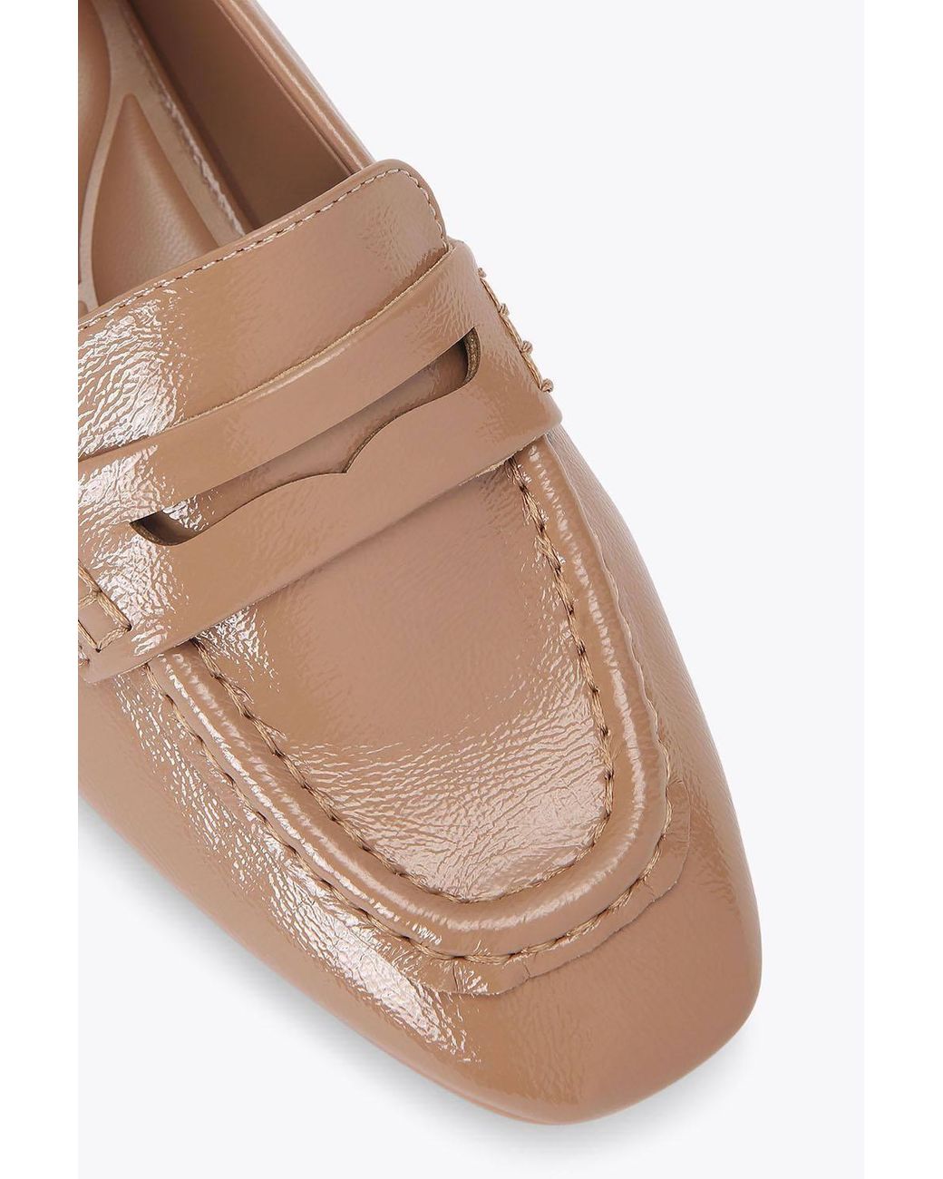 Carvela Kurt Geiger Natural 'Noce Loafer' Patent Flats