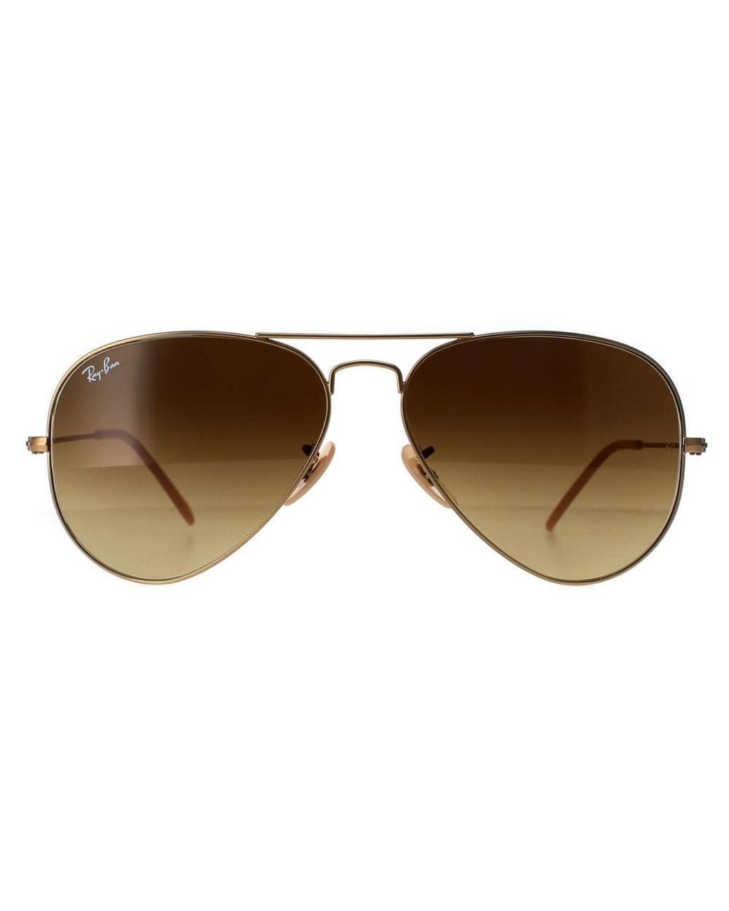 Ray-Ban Brown Aviator Matt Gradient Sunglasses
