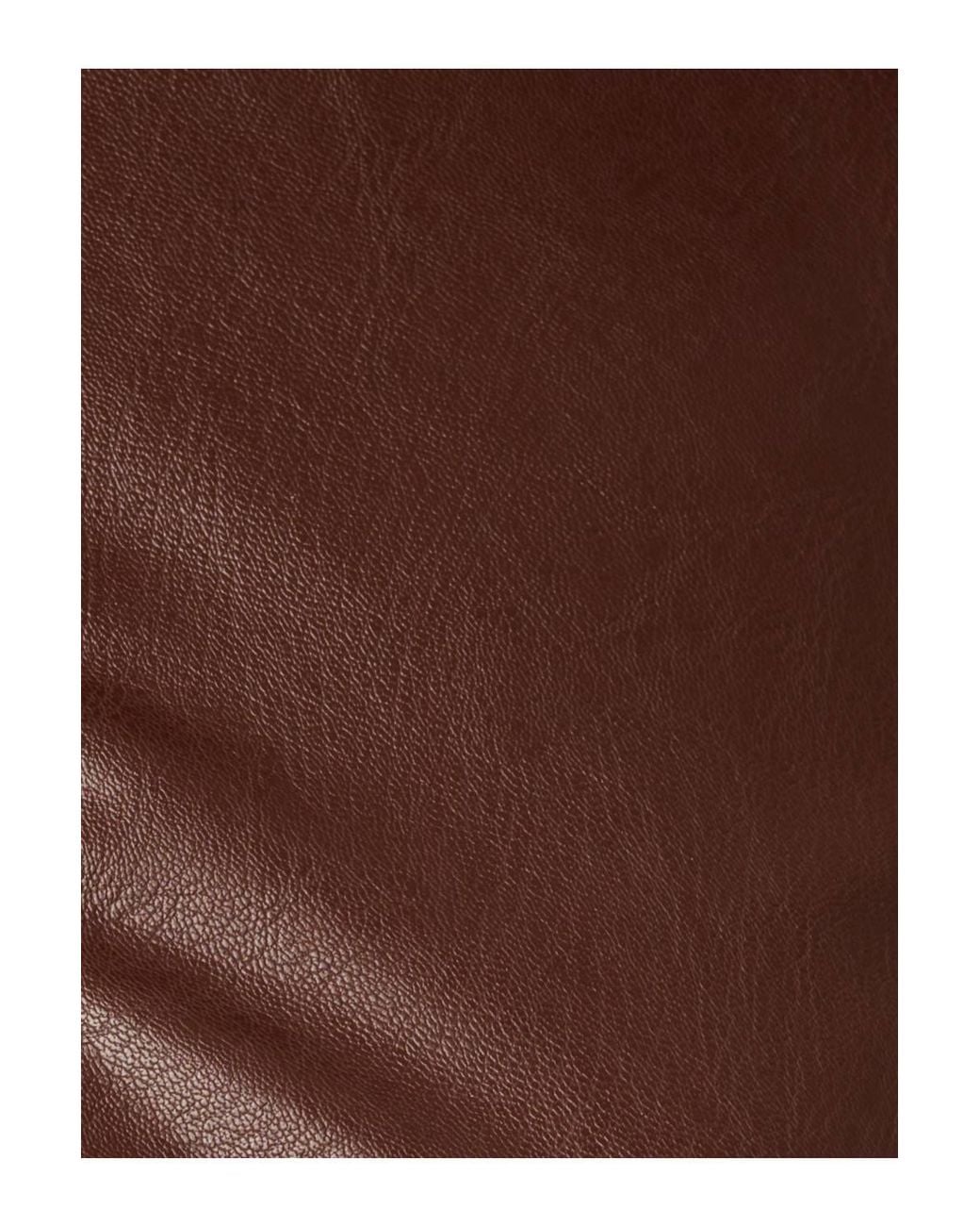 Adrianna Papell Brown Leather Zip Front Dress