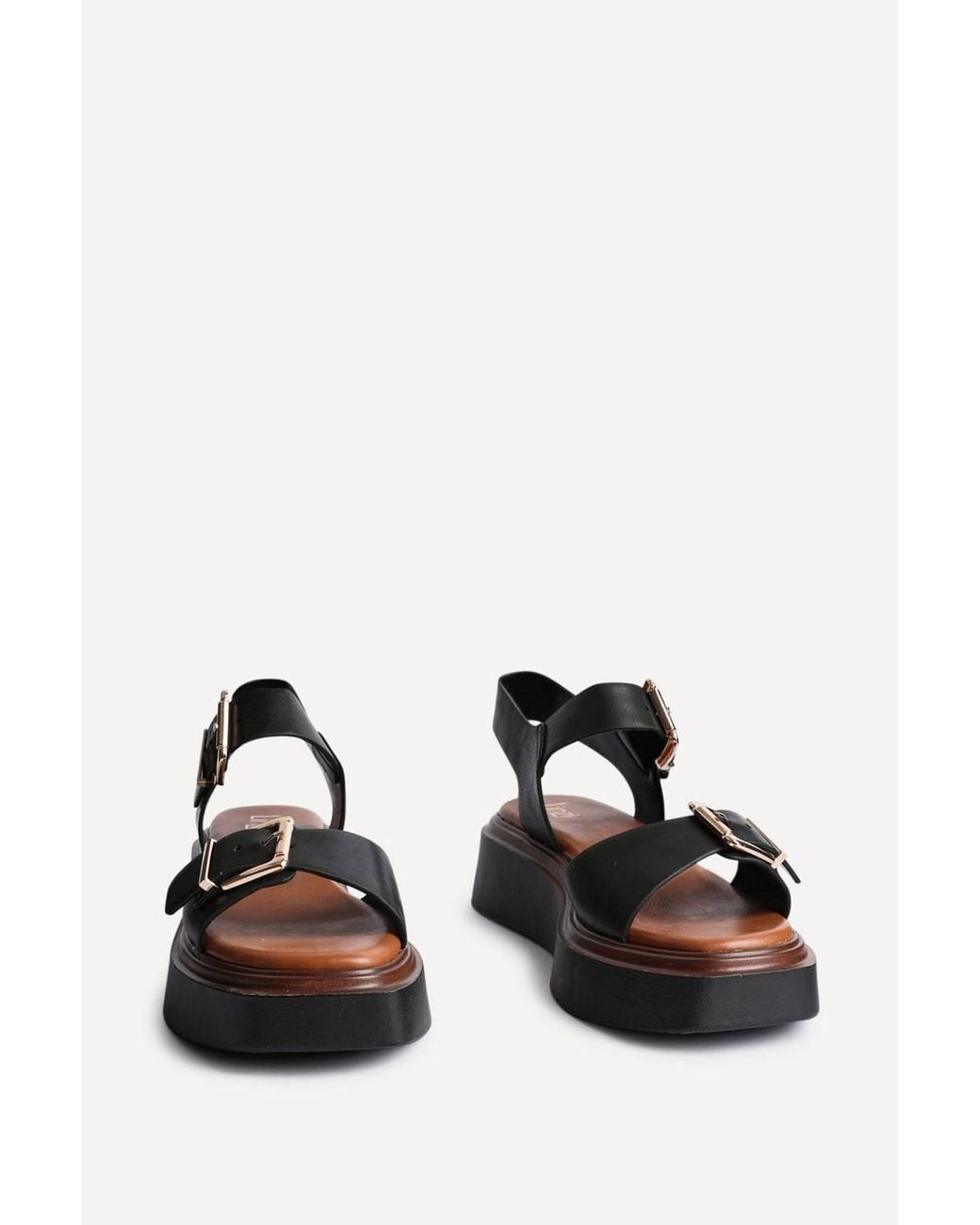Linzi Black Preserve Flatform Sandals
