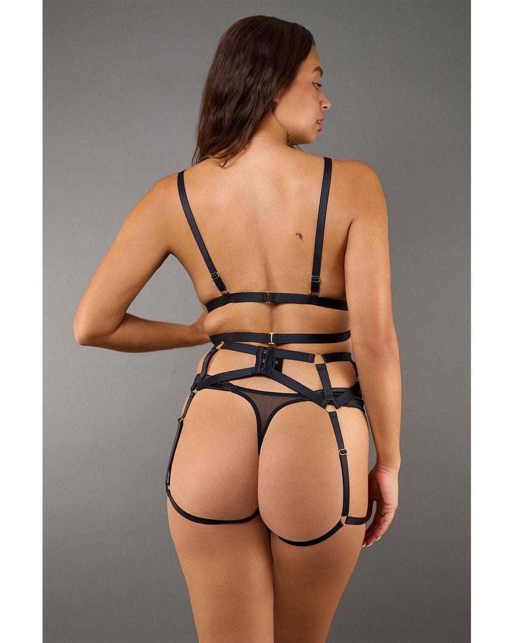 Playful Promises Black Aria & Elastic 'Suspender'