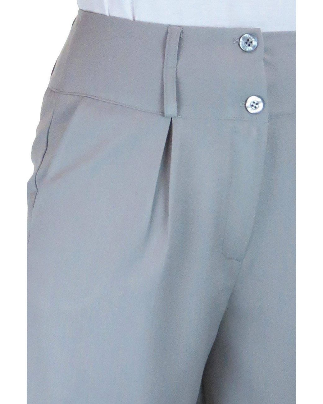 Paulo Due Blue Tailored Wide Leg Knee Shorts