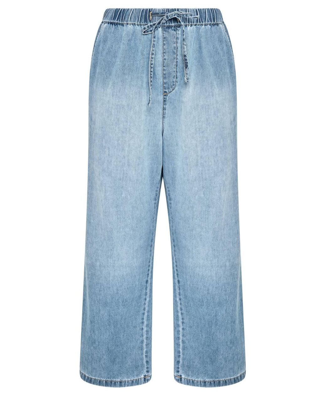 Yours Blue Drawstring Wide Leg Jeans