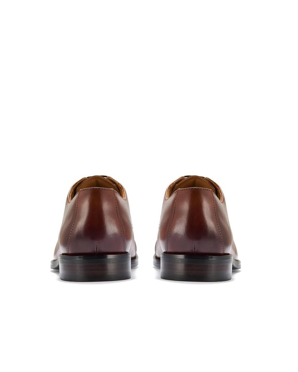 Clarks Brown Banstead Cap Tan Leather Derby Shoes, Lace Up for men