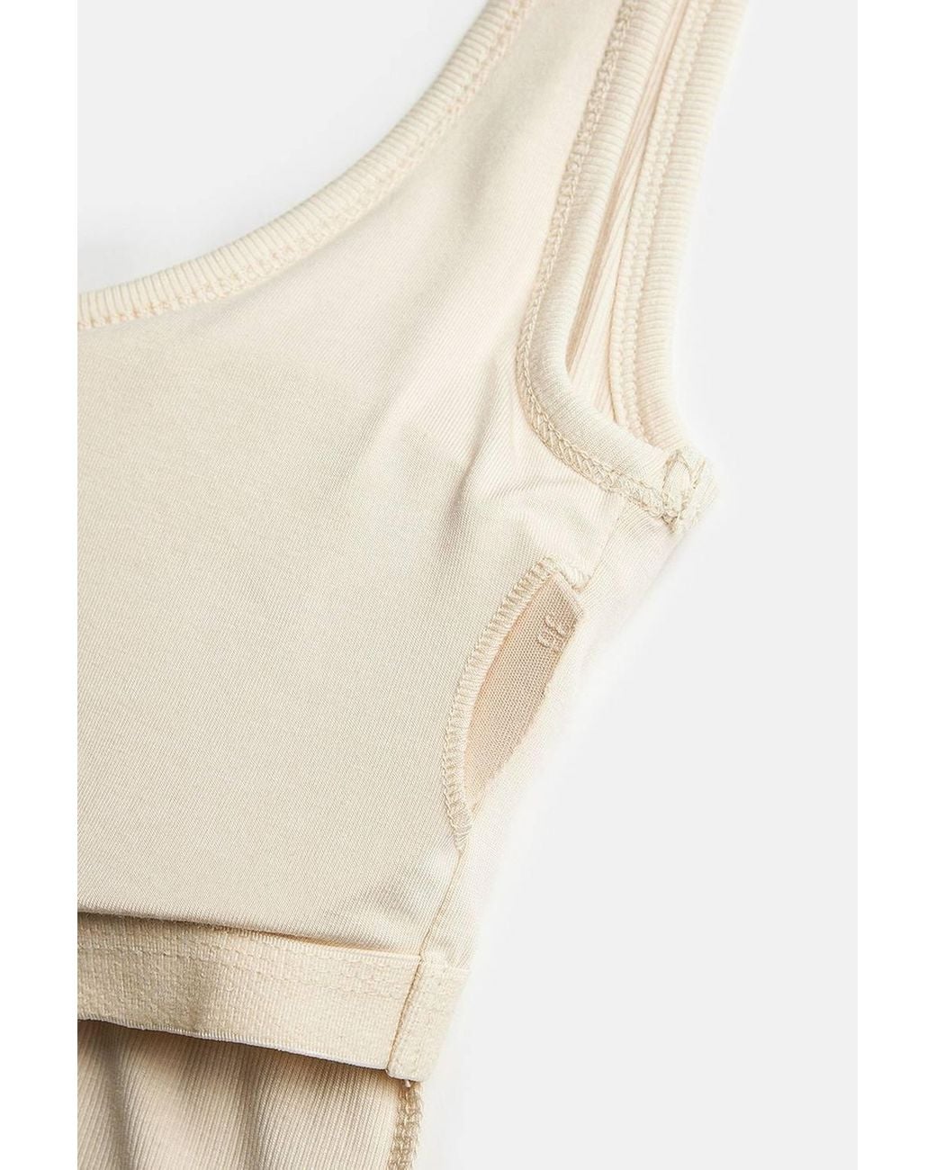 Dilvin Natural Slim Fit Sleeveless Jersey Cami Blouse