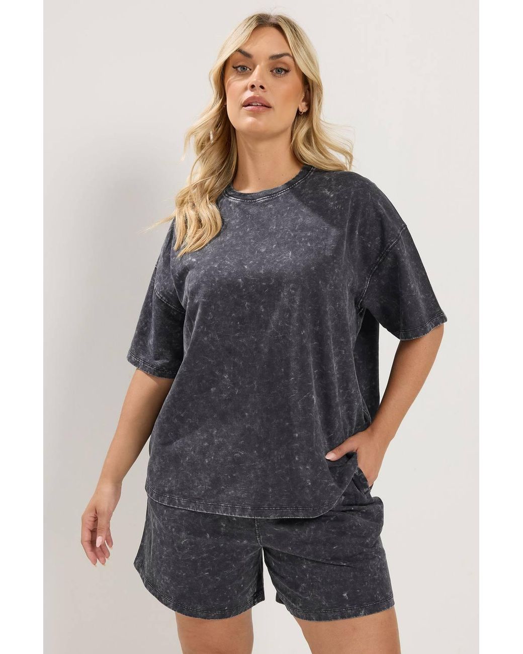 Yours Blue Sweat T-Shirt & Short Set
