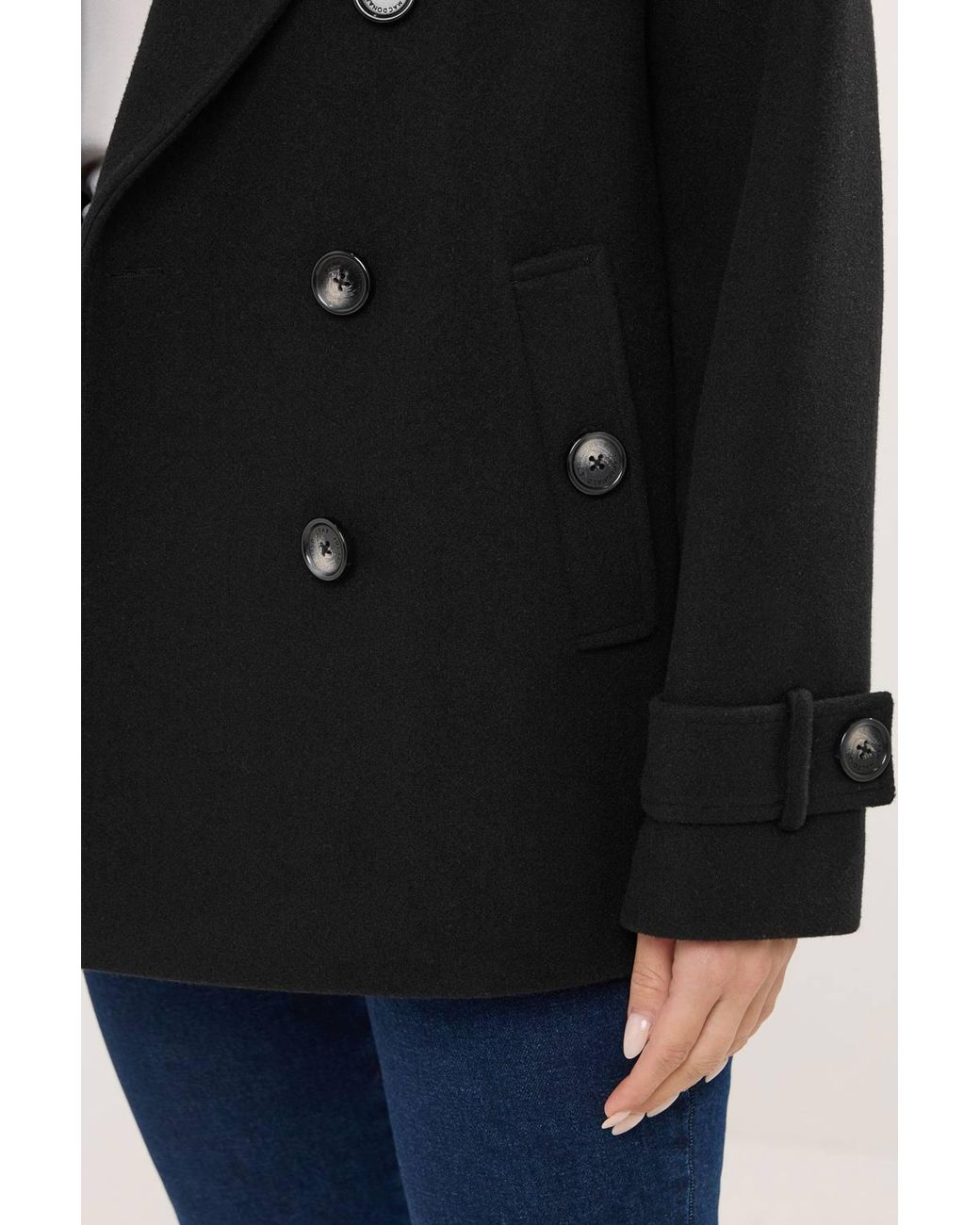 Star by Julien MacDonald Black Pea Coat