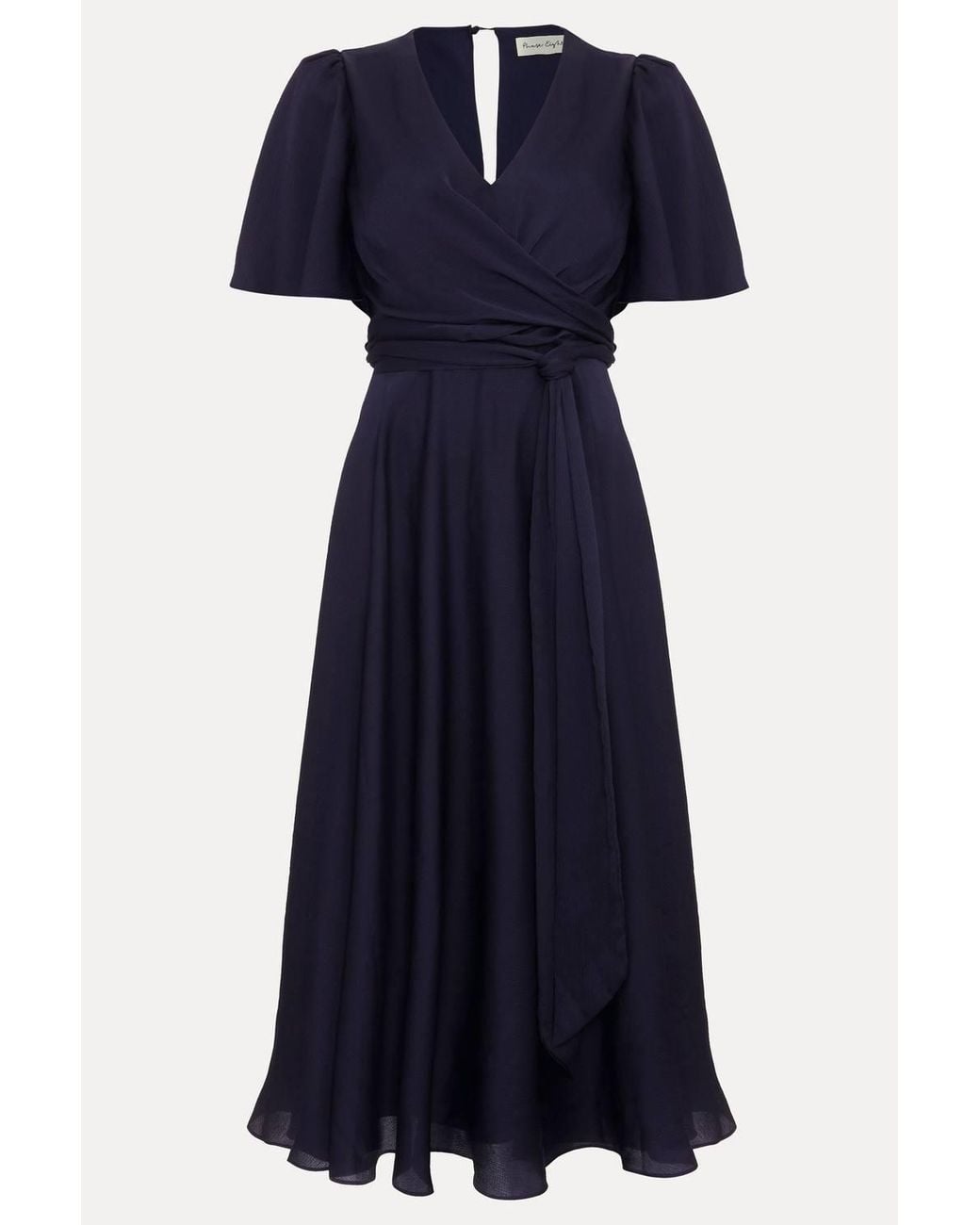Phase Eight Blue Petite Abbie V-Neck Dress
