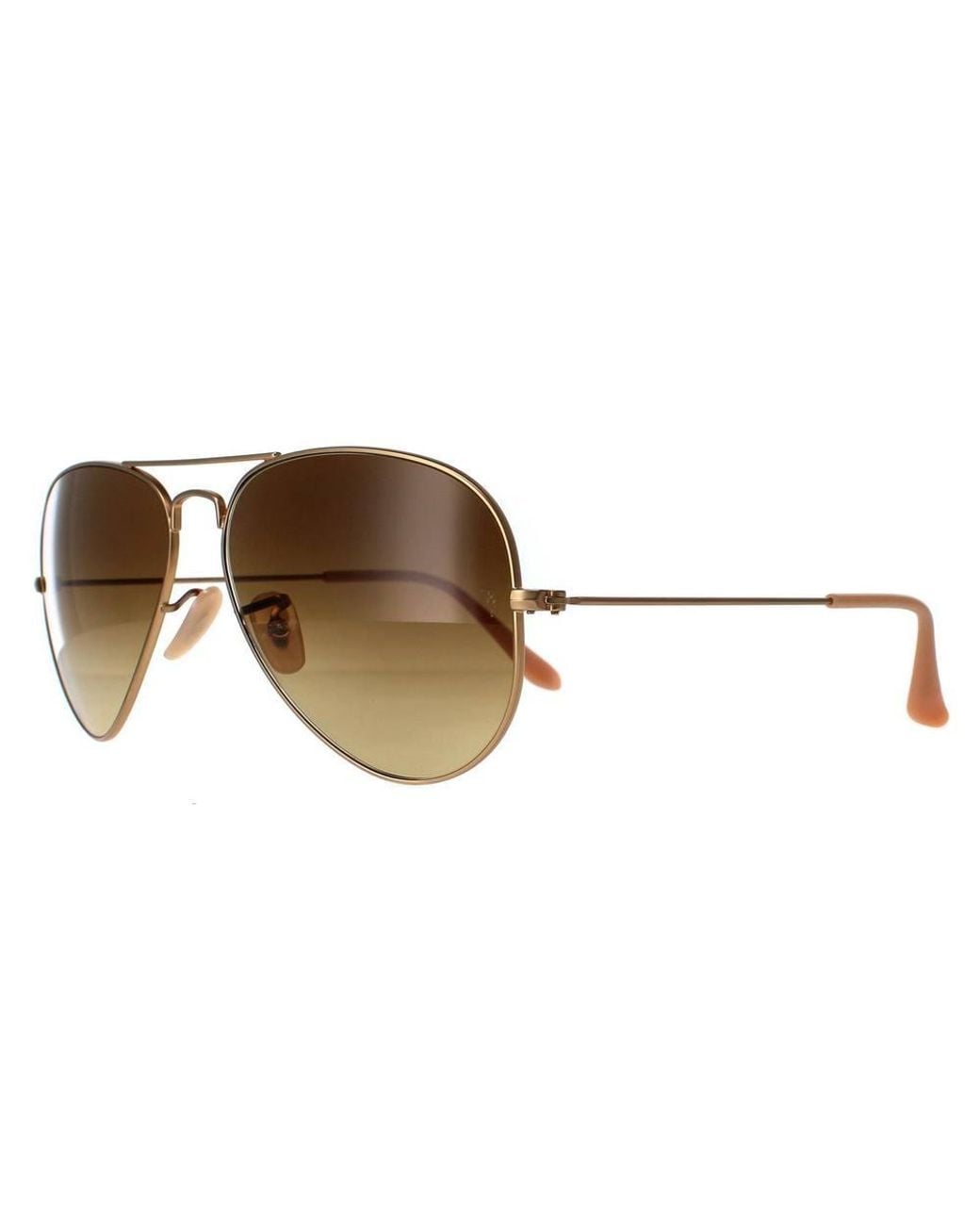 Ray-Ban Brown Aviator Matt Gradient Sunglasses