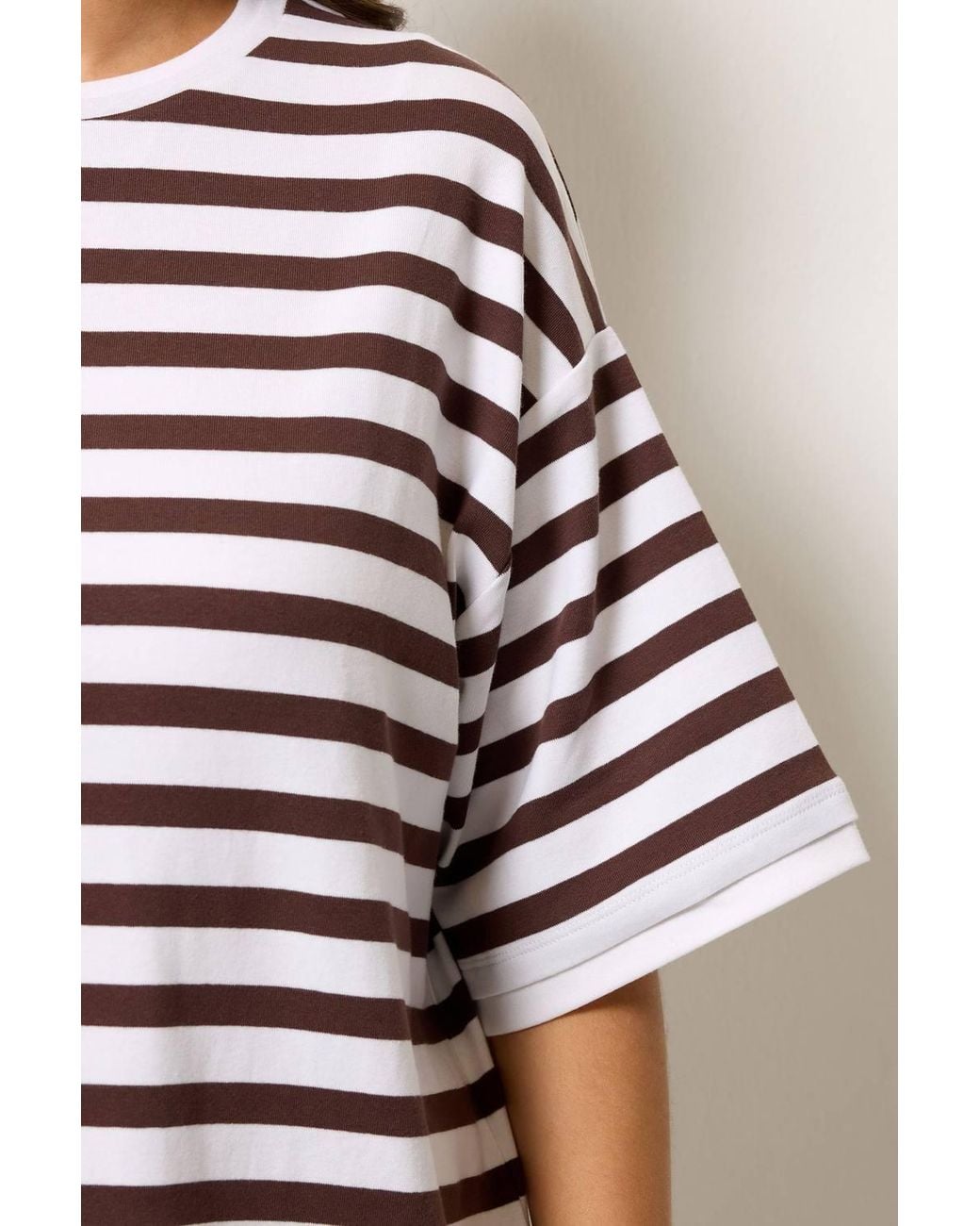 Yours Blue Stripe Oversized Ringer T-Shirt