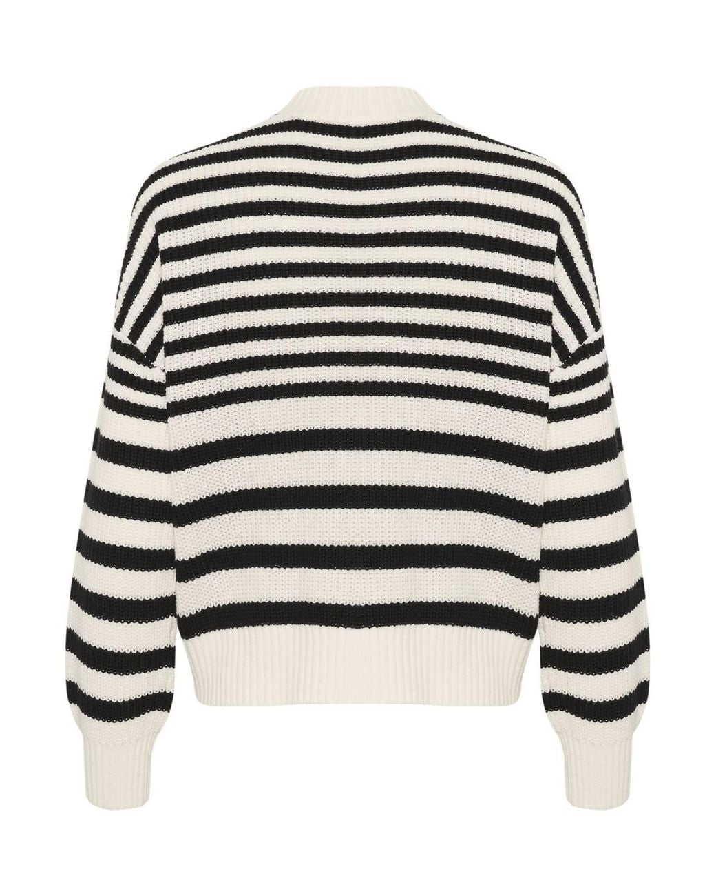 Saint Tropez White Ibenmeisz Open Front Stripes Cardigan