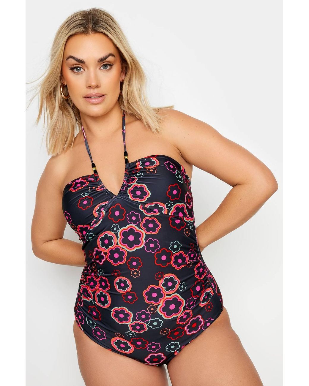 Yours Black Halter Neck Swimsuit