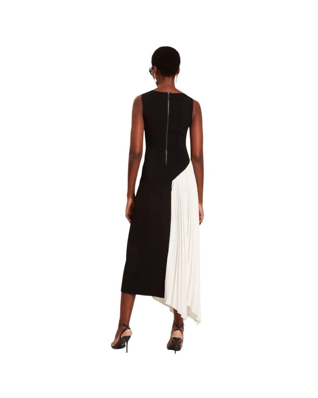 Ted Baker Black Zeera Sleeveless Crew Neck Regular Fit Midi Dress