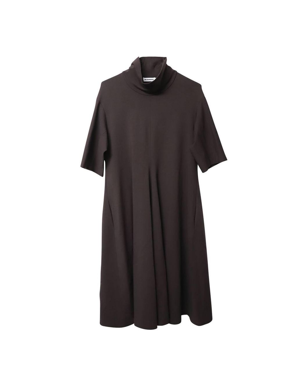 Jil Sander Black Preloved Turtleneck A-Line Dress