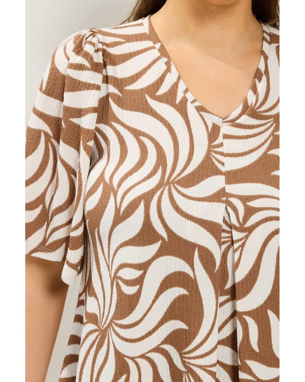 Yours Natural Pleat Front T-Shirt