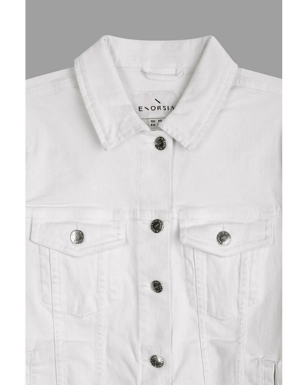 Enorsia Gray Denim Trucker Jacket
