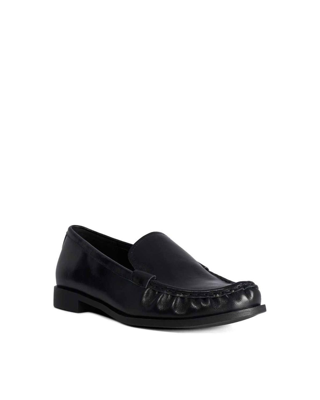 Dune Black 'Grates' Leather Loafers