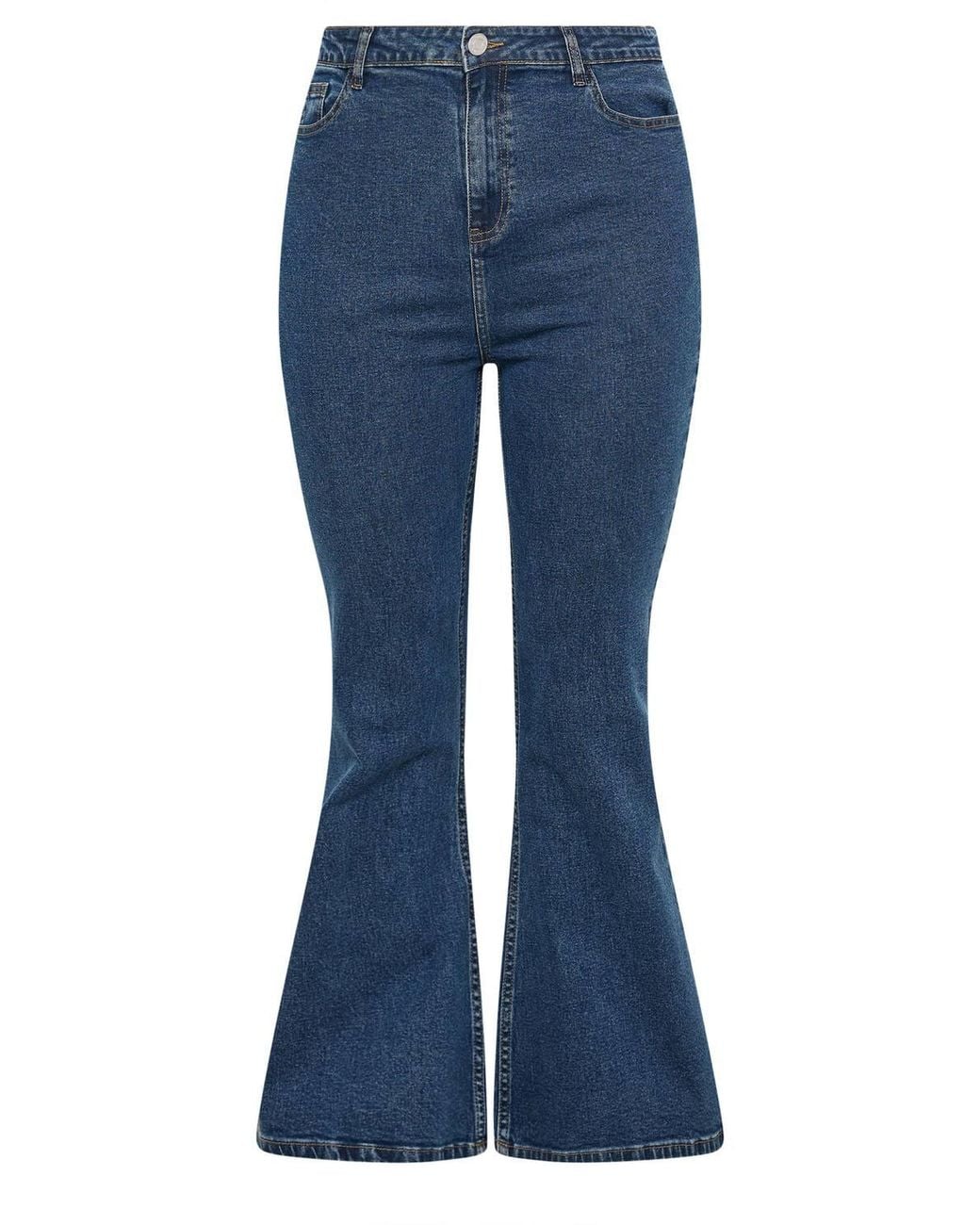 Yours Blue Flare Stretch Jeans