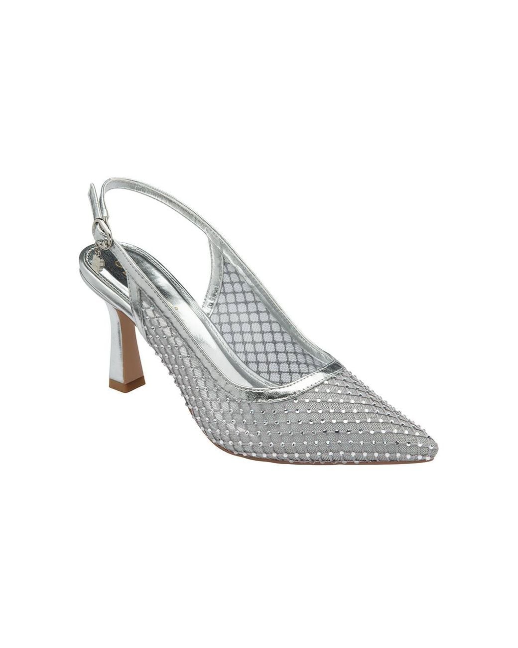 Lotus White 'Phoenix' Slingback Court Shoes