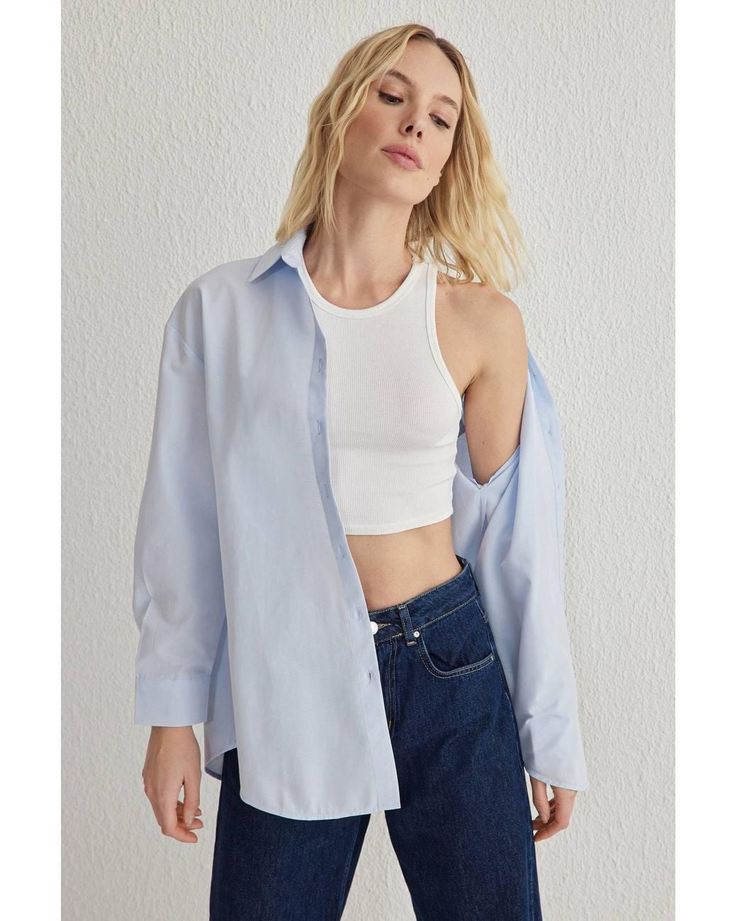 WOVCOR Blue Regular Fit Long Sleeve Shirt