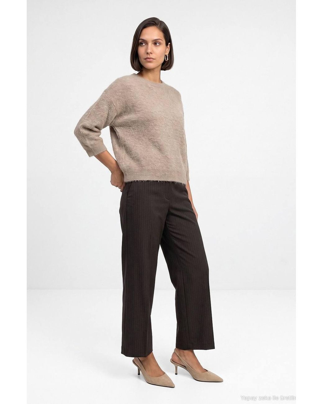 Dilvin Gray Wool Blend Sweater
