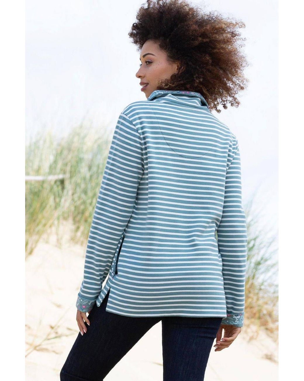 Kite Gray Weymouth Button Neck Sweatshirt