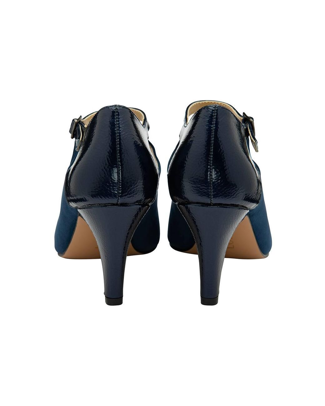 Lotus Blue 'Peaches' Round-Toe Heeled Shoes