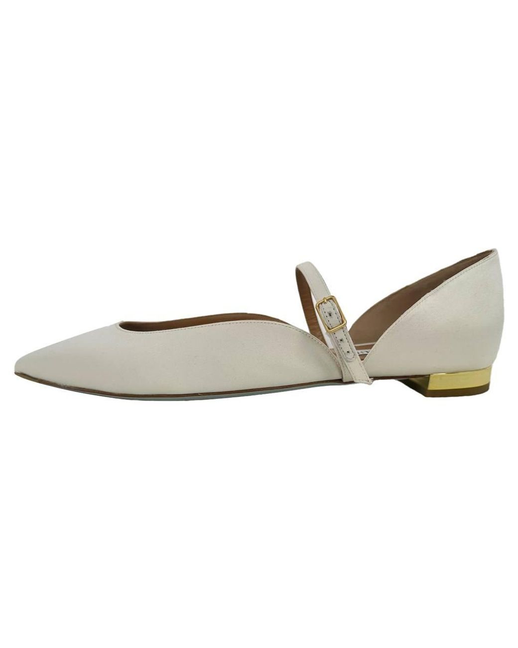Aquazzura Metallic Preloved Bellezza Ballet Flats