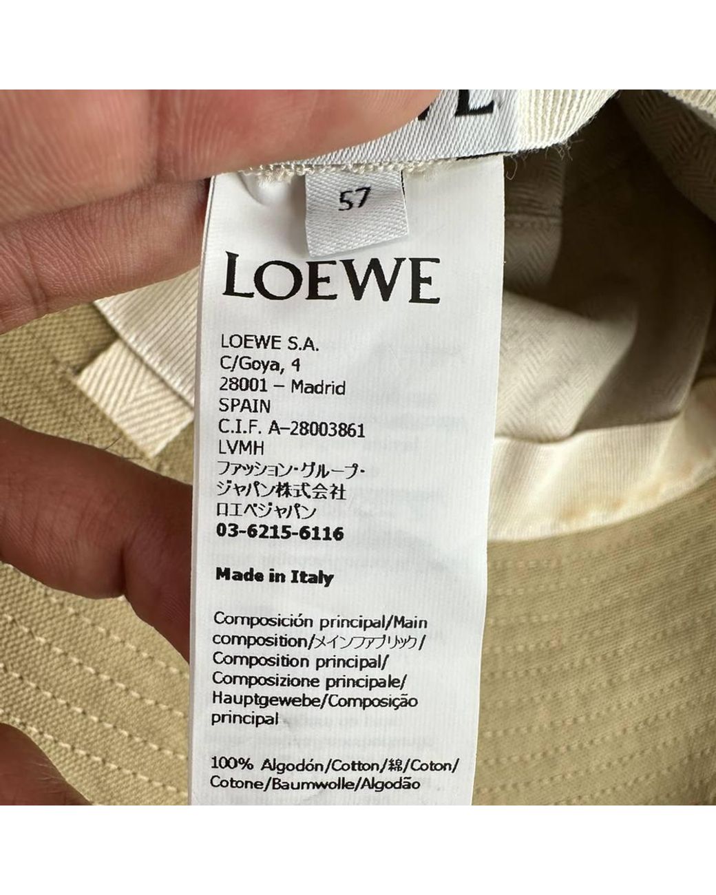Loewe Green Preloved Fisherman Hat