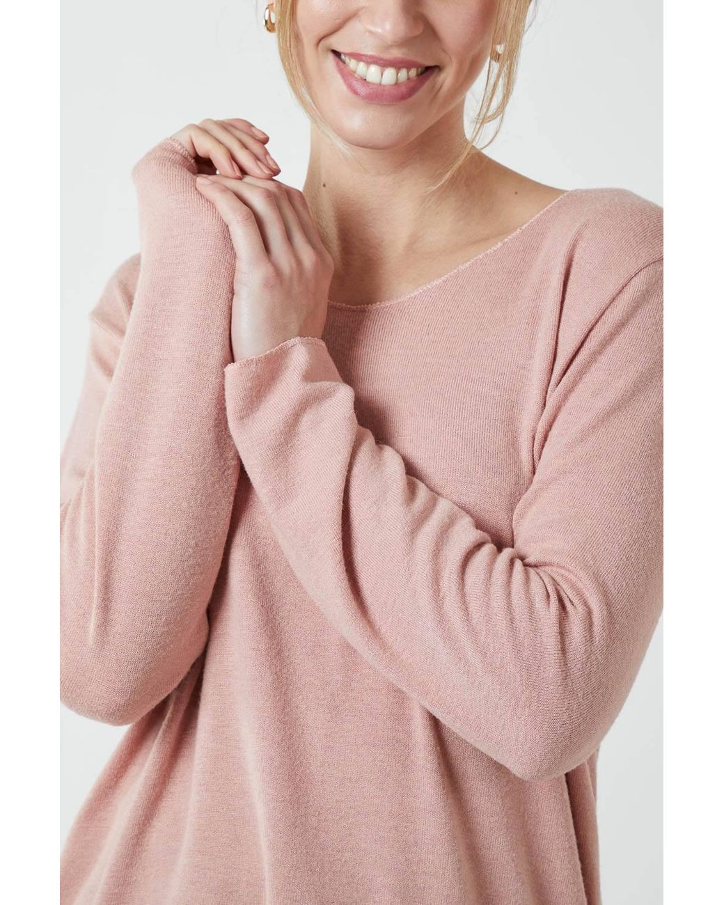 Blue Vanilla Blue Basic Soft V Neck Jumper