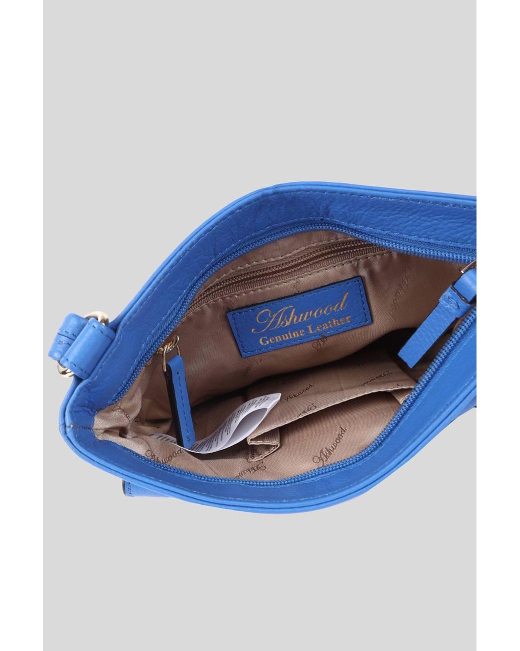 Ashwood Leather Blue 'Heaven' Real Leather Cross Body Bag