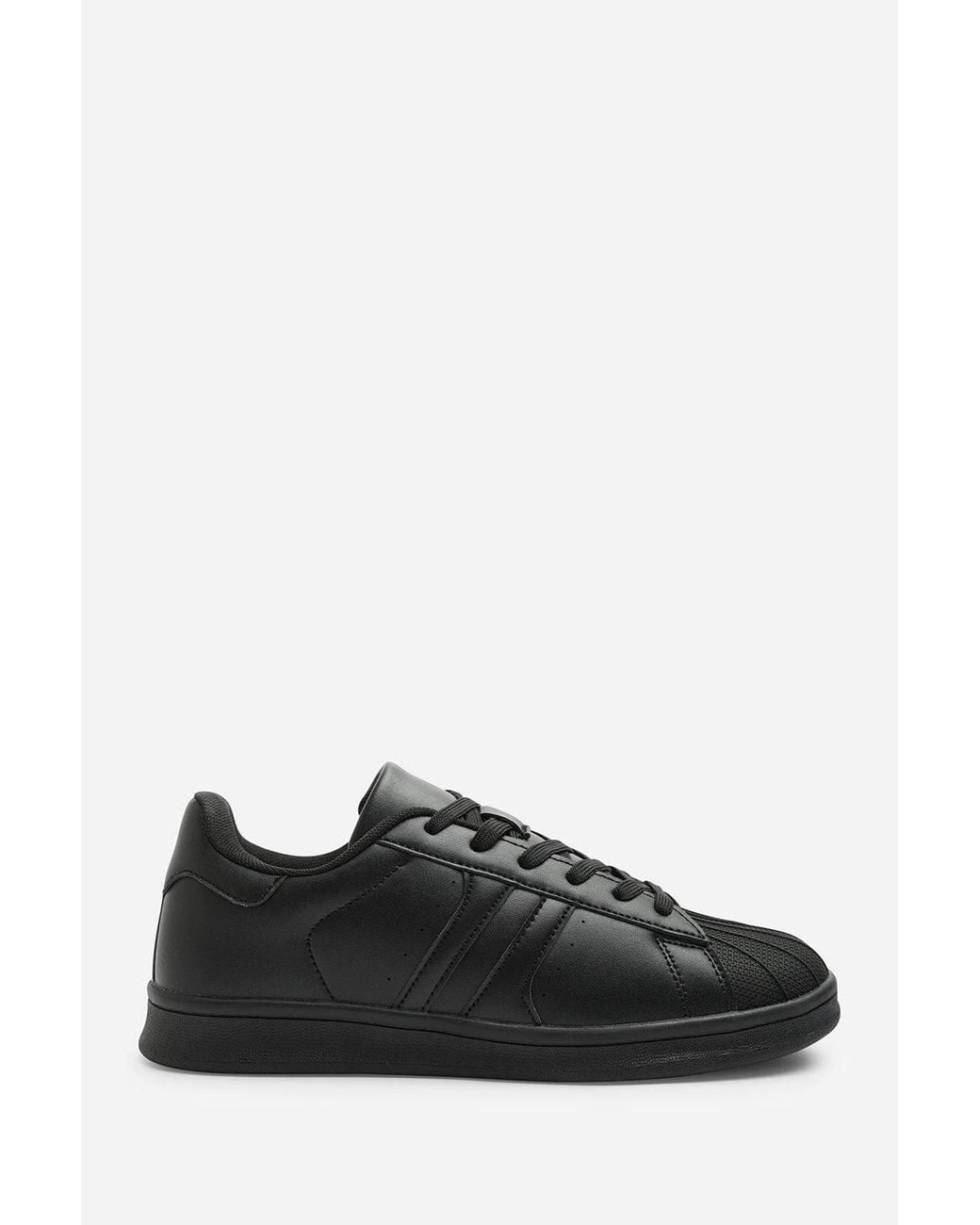 Where's That From Blue Yamileth Stripe Panel Detailed Trainer