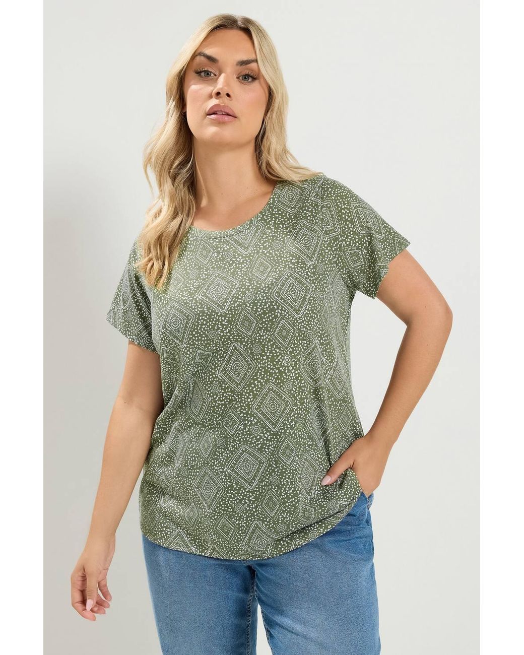 Yours Green 2 Pack Curve Tile T-Shirts