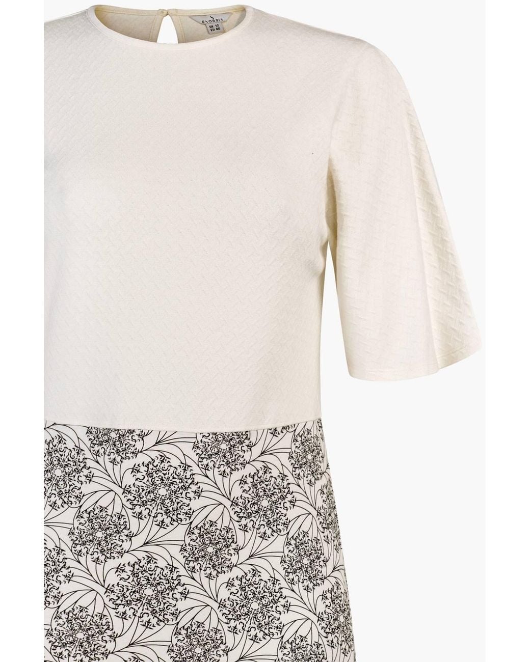 Enorsia White Textured Jersey Mini Dress