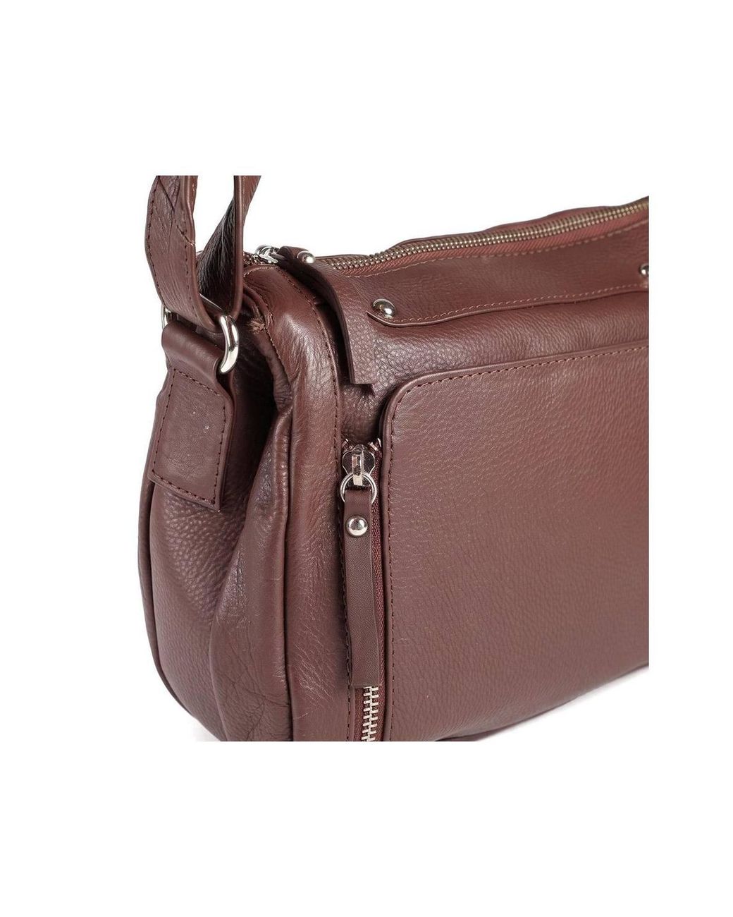 Pavers Brown Adjustable Multi-Pocket Handbag